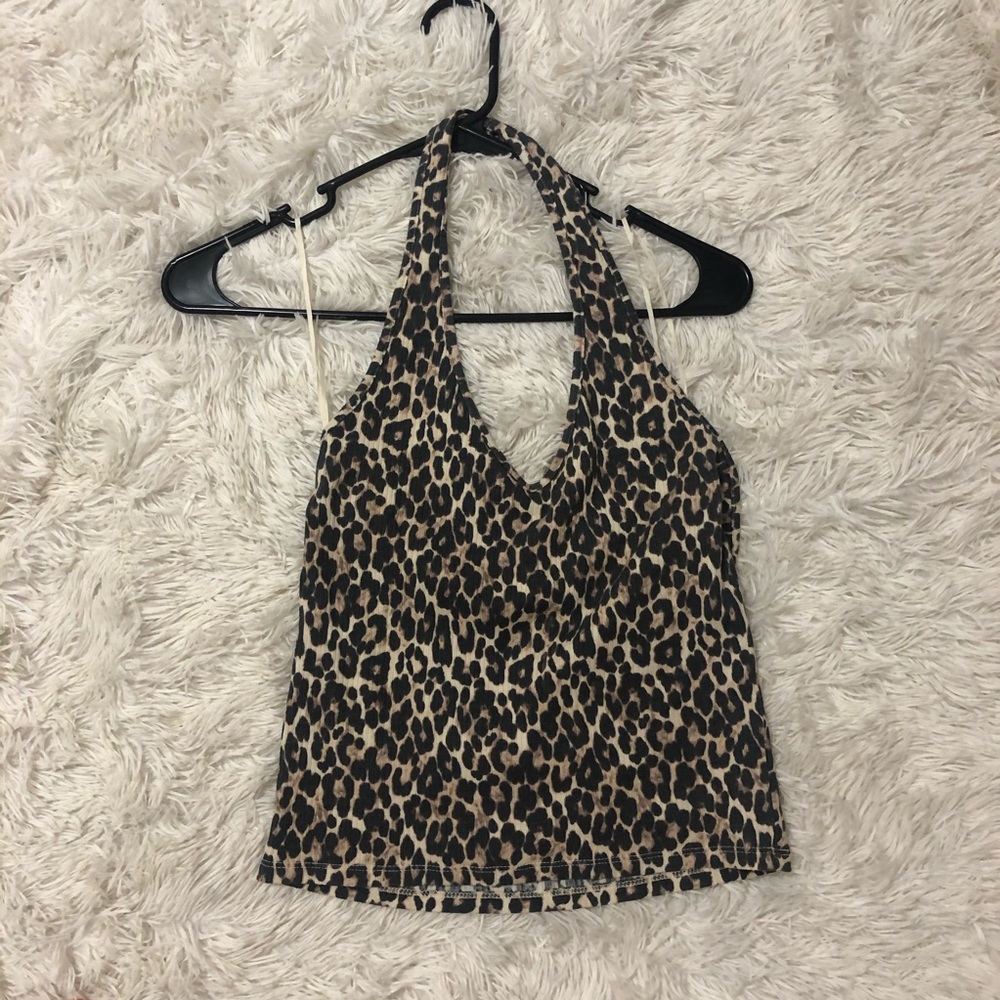 Cheetah print halter top